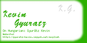 kevin gyuratz business card